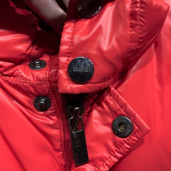 Add Red Down Filled Puffer Bomber Jacket - Picture 5 of 10